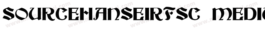 SOURCEHANSEIRFSC MEDIUM字体转换